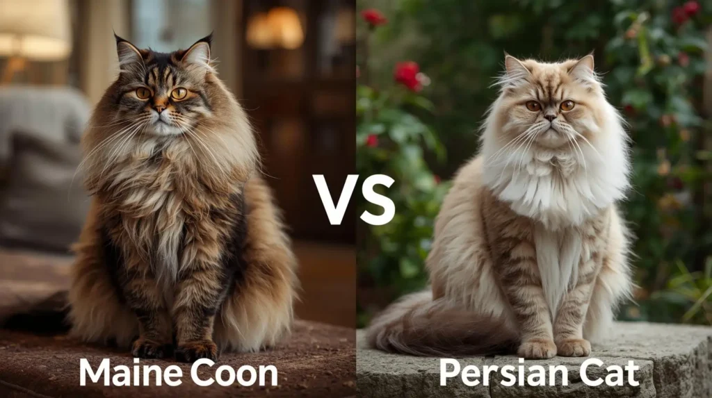 Current image: Maine Coon vs Persian Cat