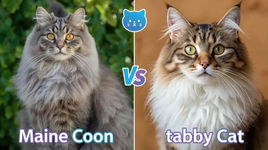 Current image: Maine Coon vs Tabby cat
