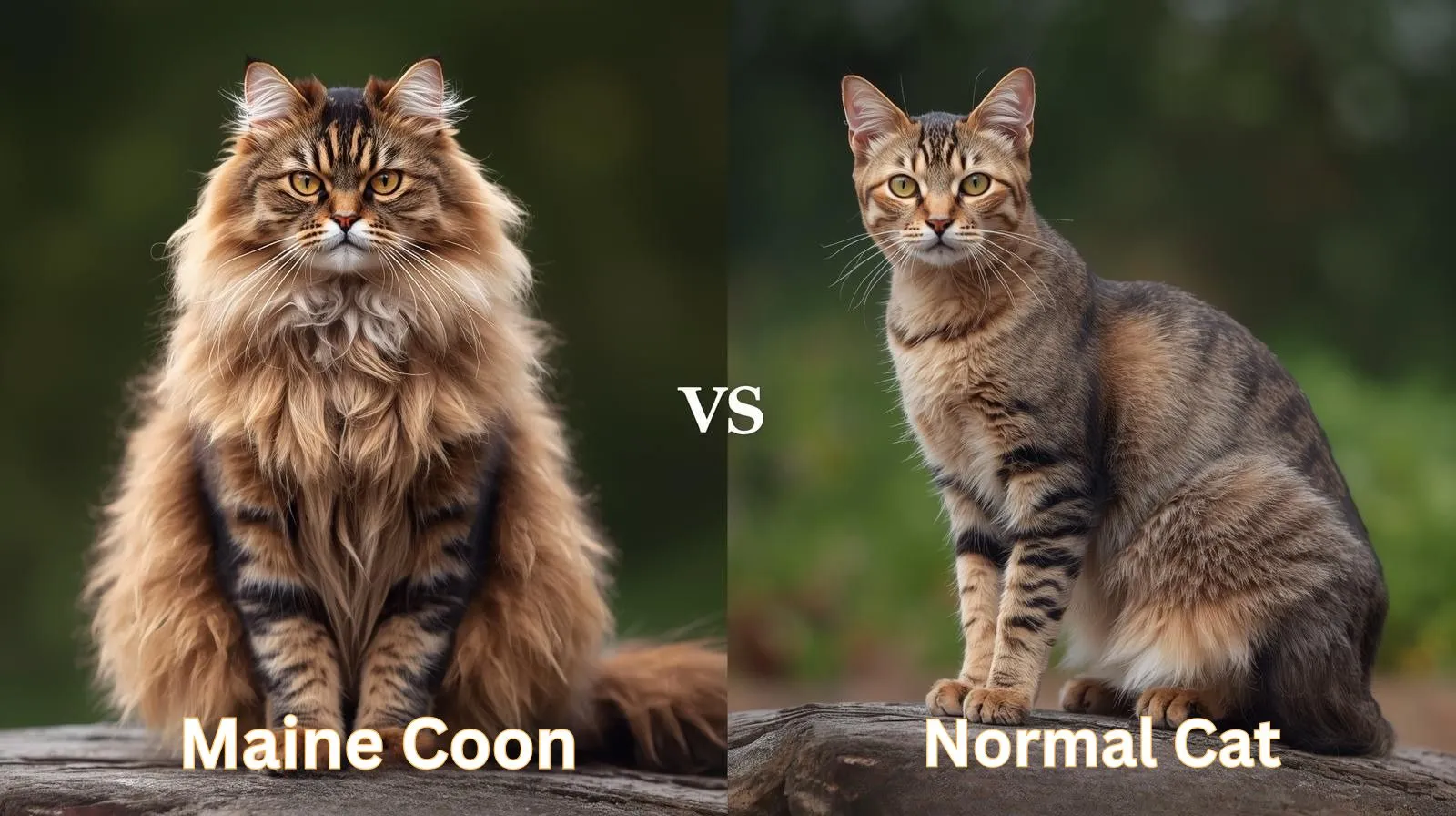 Maine Coon vs Normal Cat