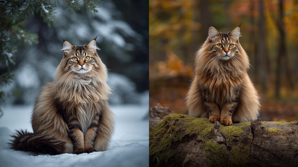 Siberian Cat and Maine Coon