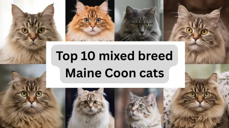 Mixed breed Maine Coon cats