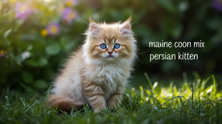 maine coon mix persian kitten