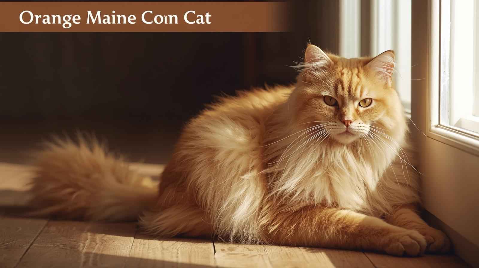 orange Maine Coon cat