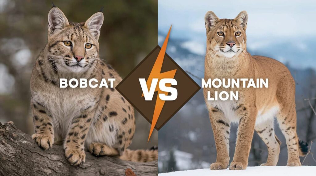 Current image: Bobcat vs Mountain Lion