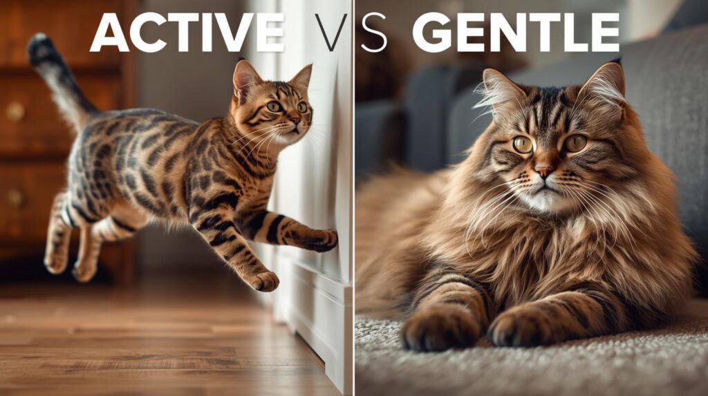 maine coon and bengal cat