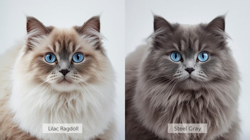 Current image: Lilac vs Blue Ragdoll